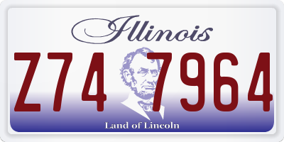 IL license plate Z747964