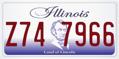 IL license plate Z747966