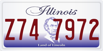 IL license plate Z747972