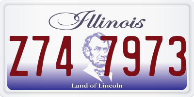 IL license plate Z747973