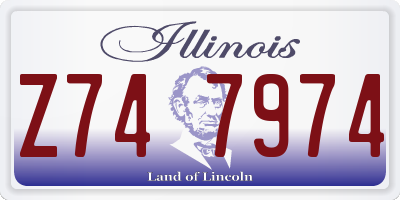 IL license plate Z747974
