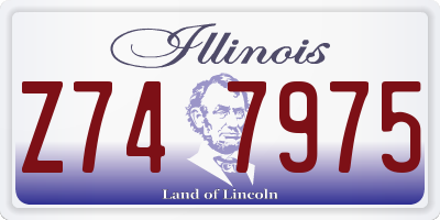 IL license plate Z747975