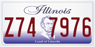 IL license plate Z747976