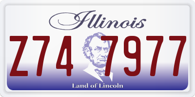 IL license plate Z747977