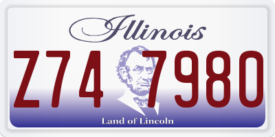 IL license plate Z747980