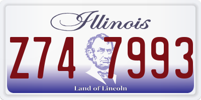 IL license plate Z747993