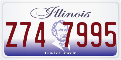 IL license plate Z747995