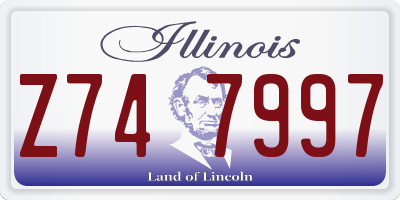 IL license plate Z747997