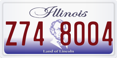 IL license plate Z748004