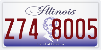 IL license plate Z748005