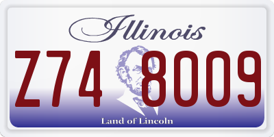 IL license plate Z748009