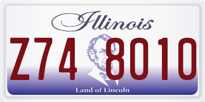 IL license plate Z748010