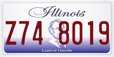 IL license plate Z748019