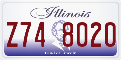 IL license plate Z748020