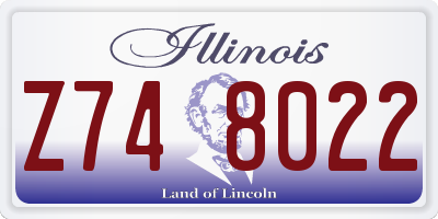 IL license plate Z748022