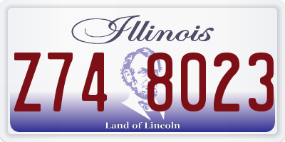 IL license plate Z748023