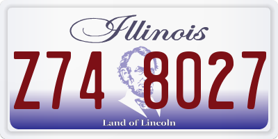 IL license plate Z748027