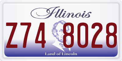 IL license plate Z748028