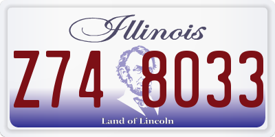 IL license plate Z748033