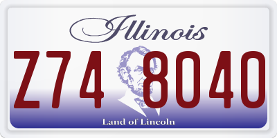 IL license plate Z748040