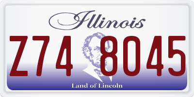 IL license plate Z748045