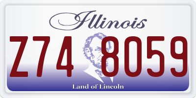 IL license plate Z748059