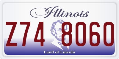 IL license plate Z748060