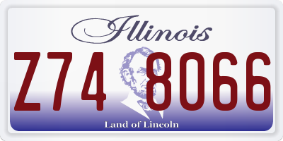 IL license plate Z748066