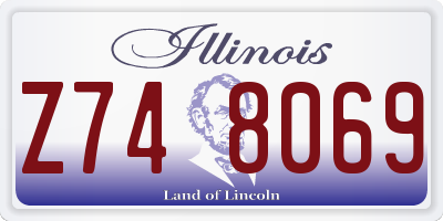 IL license plate Z748069