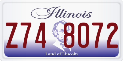 IL license plate Z748072
