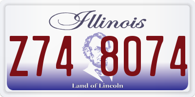IL license plate Z748074