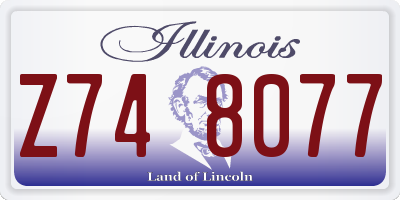 IL license plate Z748077