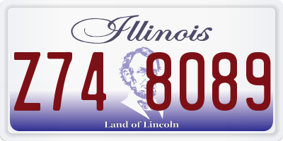 IL license plate Z748089