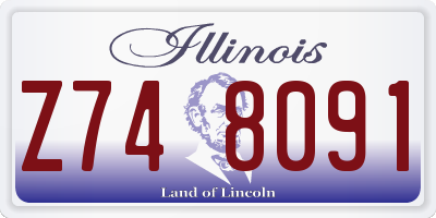 IL license plate Z748091