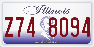 IL license plate Z748094