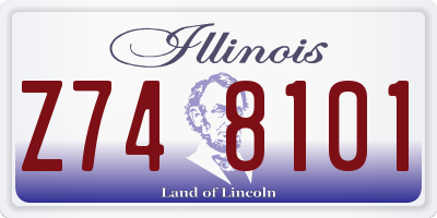 IL license plate Z748101