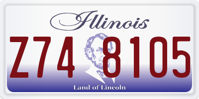 IL license plate Z748105