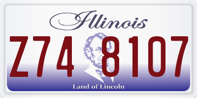 IL license plate Z748107