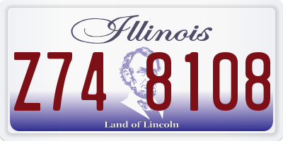 IL license plate Z748108