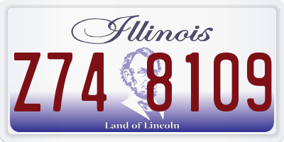 IL license plate Z748109