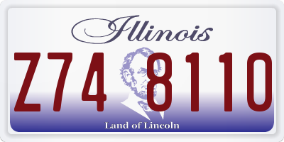 IL license plate Z748110
