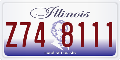 IL license plate Z748111