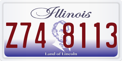 IL license plate Z748113