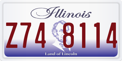 IL license plate Z748114