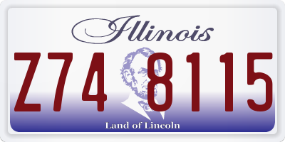 IL license plate Z748115