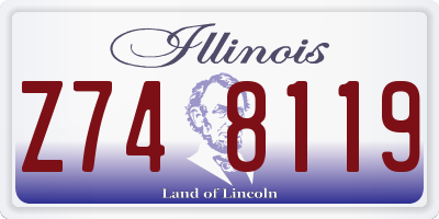 IL license plate Z748119