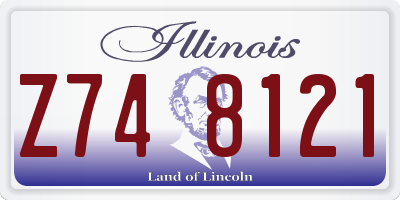 IL license plate Z748121