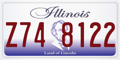 IL license plate Z748122