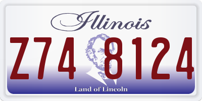 IL license plate Z748124