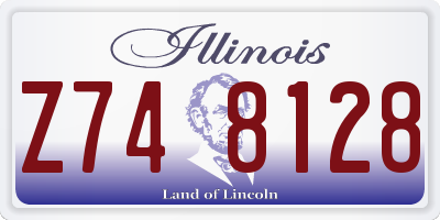 IL license plate Z748128